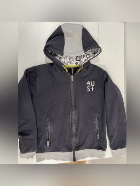 Cesare Paciotti, zip hoodie, boy, black, size L